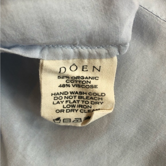 Doen light blue seaglass Ischia midi cotton dress size Small - Picture 8 of 9